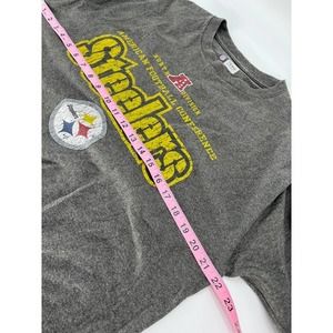 NFL Pittsburgh Steelers T-Shirt Gray Large AFC‎ Football Short Sleeve